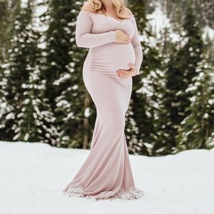 Pinkblush Maternity Dress Metallic Rose / Pink